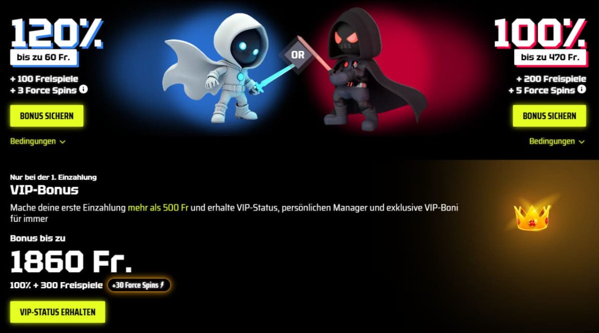 Bonus & Aktionen bei Slotsvader Casino – Übersicht 2026 image 1